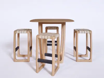 Usona bar set Low-poly 3D model