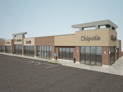 Retail Store Building 3D model get