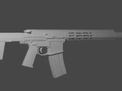 Assault Rifle Honey Badger Gun 3D model