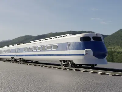 Train 3D model japanese high speed 3D model