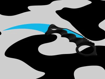 Karambit Knife Low-poly 3D model 5
