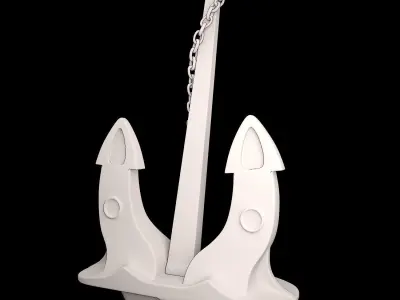 Ship Anchor 3D Model 3D model