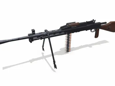 RP-46 Machine Gun Low-poly PBR Low-poly 3D model