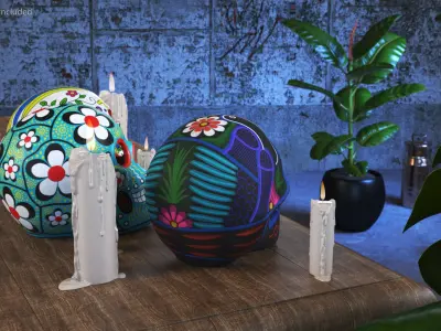 Day of the Dead Skulls 3D model