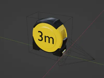 Rigged Measure Tape 3D model