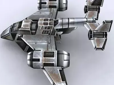 3DRT - Sci-Fi Forces - Bomber 4  Low-poly 3D model