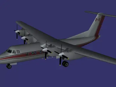 de Havilland Canada DHC 7 Low-poly 3D model
