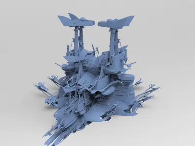 Star Wars inspired Racer Jet 8  3D model