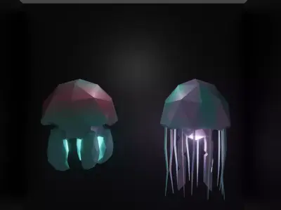 Medusa in lowpoly style Low-poly 3D model