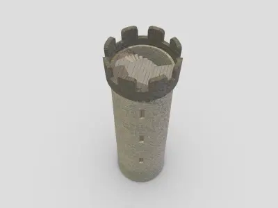 Medieval Castle Module 04 Low Poly PBR Realistic Low-poly 3D model
