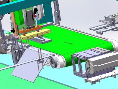 Dual-station real-time printing and labeling machine 3D model