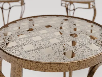 Art Deco Table 02  3D model