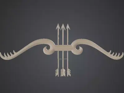 Khatu shyam ji teen baan nishan model  3D model