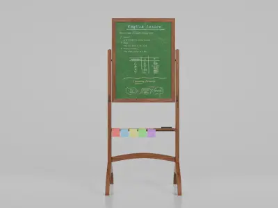 Compact Tall Duo - Customizable Double-Sided Chalkboards 3D model