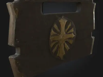 Halo Cartographer - War Shield for Video Game or Movie 3D model