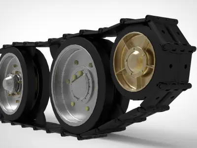 Tank tracks 3D model