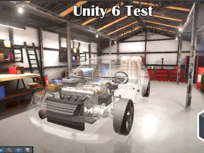 Car Chassis Engine Low Poly 3D Model  Game Ready Unity 6 Low-poly 3D model