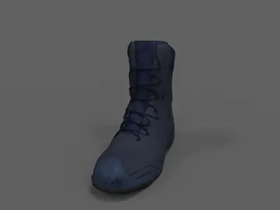 High Boots Blue and Military Free low-poly 3D model