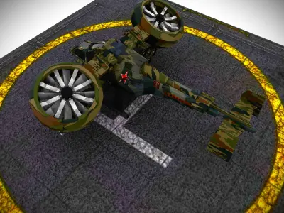 Military Helicopter Low-poly 3D model buy