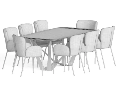 Dining Set 109 3D model purchase