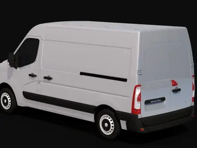 2022 Renault Master Van Low-poly 3D model