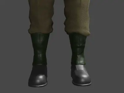 WWII British Soldier Low-poly 3D model