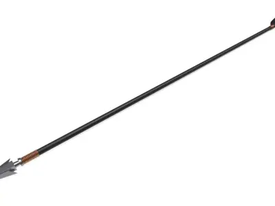 plastic arrow with metal end 3D model