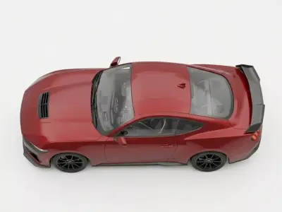 High Performance Red Sport Coupe 3D model