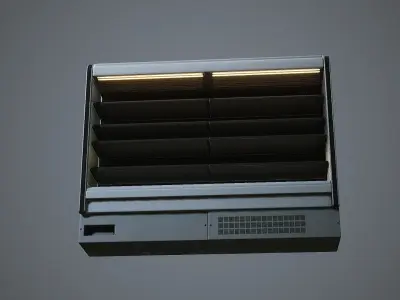 Industrial Convenience Store Fridge Refridgerator Low-poly 3D model