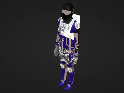 Robot Soldier - Assault Soldier Low-poly 3D model 29