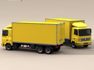 Truck two trucks 3D model