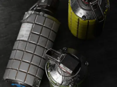 ZZ Grenade 02 Low-poly 3D model