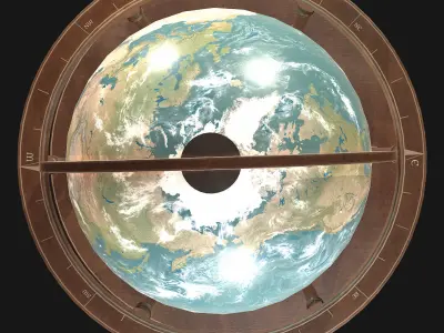 Globe PBR Low-poly 3D model