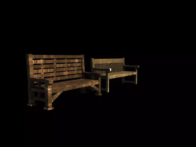  Park Bench 02 3D model
