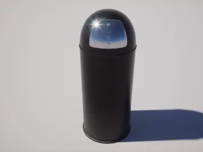  Trash Push Can Low-poly 3D model