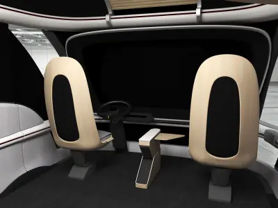Hydrogen Concept Semi Truck Hyundai HDC-6 with Trailer 3D model