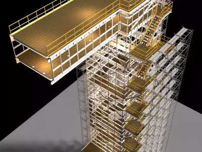 Industrial tower under construction 26i09 3D model
