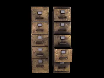 Cabinet V1 - 005 Low-poly 3D model