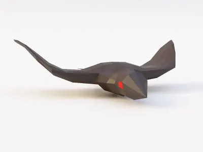 Bird low poly 3d model flying Free low-poly 3D model