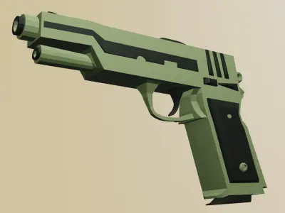 Glock Free low-poly 3D model
