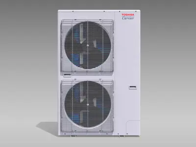 Single-phase Toshiba Carrier VRF Heat Pump Outdoor Unit Low-poly 3D model