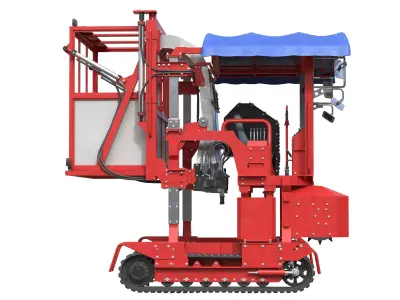 Ochiai OHC-W Tea Harvesting Machine Low-poly 3D model