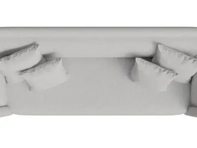 White Fabric Preito Sofa 3D model