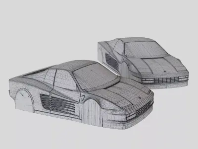 Italian 1984-1996 V12 Sports Car Printable 3D model 3D print model