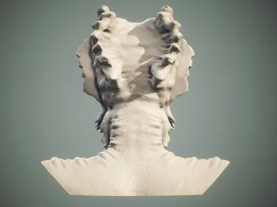 Creature Bust HighPoly  3D model