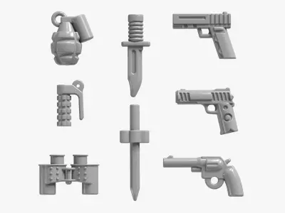 Lego Weapon Collections 3D model shop