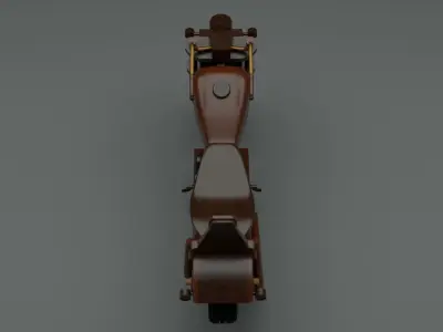 Wooden Bike Model in Blender  3D model