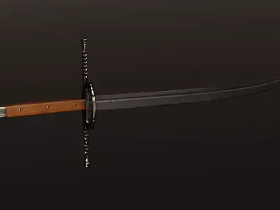 Kriegsmesser Sword Low-poly 3D model purchase