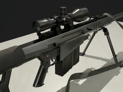 Barrett M82A1 Low-poly 3D model buy