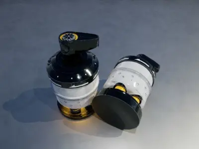 Sci-Fi Grenade Low-poly 3D model get